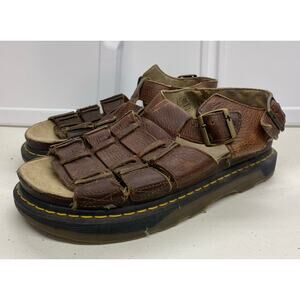 VTG Y2K Men Dr. Doc Marten's leather strap fisherman sandals shoes, 12M